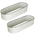 thumbnail image 1 of BeesClover Oval Metal Raised Garden Beds, Set of 2 Outdoor Planter Boxes with Open Base, Tool-Free Assembly, 1 of 9