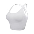 thumbnail image 4 of SAYFUT Women Girls Removable Paddeds Sport Bras Spaghetti Strap Yoga Bras for Gym Running Workout Fitness Bra Crop Tops Seamless Stretch Bra, 4 of 8