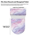 thumbnail image 6 of COEQINE Light Violet Marble Toilet Lid Cover and Toilet Tank Cover, Stretchable Easy Installation Breathable Toilet Cover 2 Piece Set, Fits Most Tanks & Lids, 6 of 7