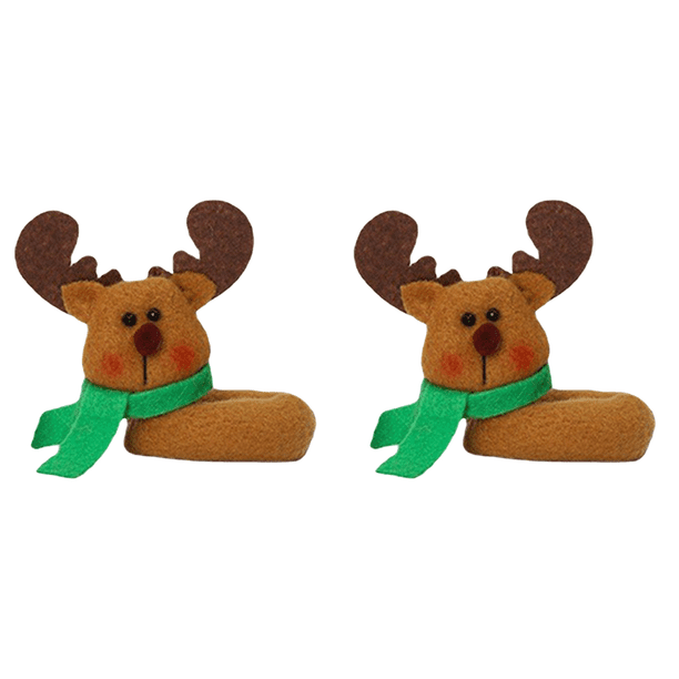 Mesa Navideña Funda para Barba Larga Papá Noel Copa Vino (ciervo)