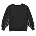 thumbnail image 4 of Jamicy Chandails en Molleton pour Femmes Cadeau Tendance pour Femmes Chandail en Molleton Surdimensionné 2025 Décontracté Ample à Rayures Colorblock Manches Longues Col Rond Tunique, 4 of 7