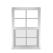 Double Pane Vertical Windows 24" x 36" White Vinyl Window with Grids Low E G7