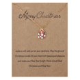 thumbnail image 1 of Collar de árbol de copo de nieve de moda con tarjeta de cartón, corona de Reno de Santa Claus, campanas, colgante, joyería de Feliz Navidad, regalo, 1 of 4