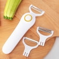 thumbnail image 2 of Automatic Peeler - 3 in 1 Multifunctional Grater - Battery Operated Kitchen Utensils for Peeling Oranges, 2 of 5