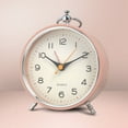 thumbnail image 3 of serony Horloge Rétro Réveils de Table Style Européen Cadran Rond Montre de Bureau Vintage Sans Tic-Tac Portable Montres Suspendues Rose, 3 of 9
