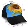 thumbnail image 2 of Yiaed Blue Sky Sunflower Print Baseball Cap Dad Hat Polo Style Plain Blank Adjustable Size, 2 of 5