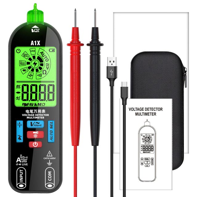 Multimètre Numérique Rechargeable Voltmètre Résistant aux Brûlures Nouveau I4