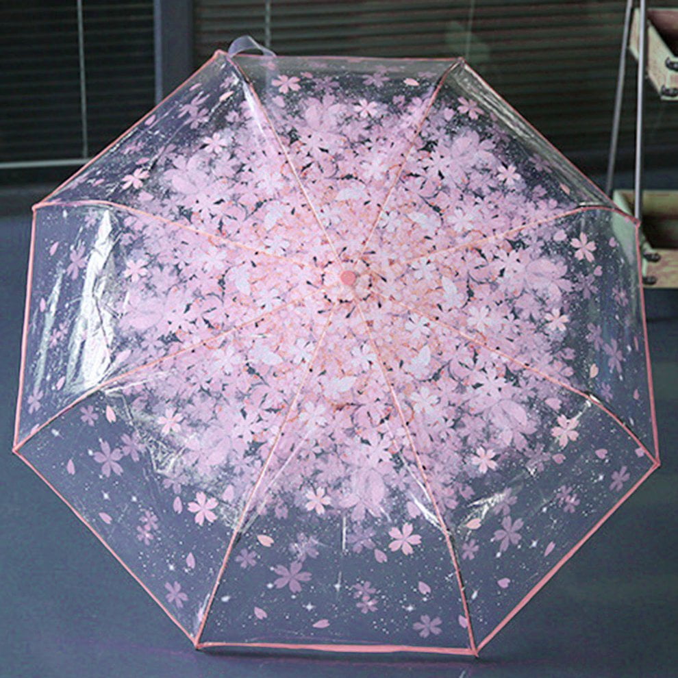 Snowflake Automatic Tri-Fold Umbrella Parasol Sun Umbrella Sunshade