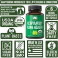 thumbnail image 3 of USDA Organic Lung Detox For Smokers And Non Smokers with 6 Top Ingredients. Mullein Leaf, Marshmallow Root, Calendula. Lungs Cleanse For Better Respiratory Health. Lung Support Capsules Supplement, 3 of 7