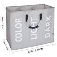 thumbnail image 2 of Large Collapsible Washing Laundry Basket Bag With 3 Compartment For Bedroom, 2 of 4