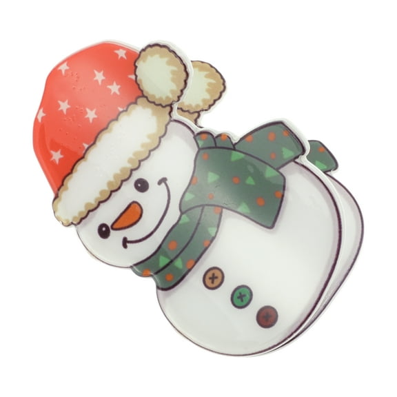 Unique Bargains 1 Pc Christmas Hair Clips Snowman Hairdo Clip for Christmas 2.95"x2.17"x1.97" Red White Gray