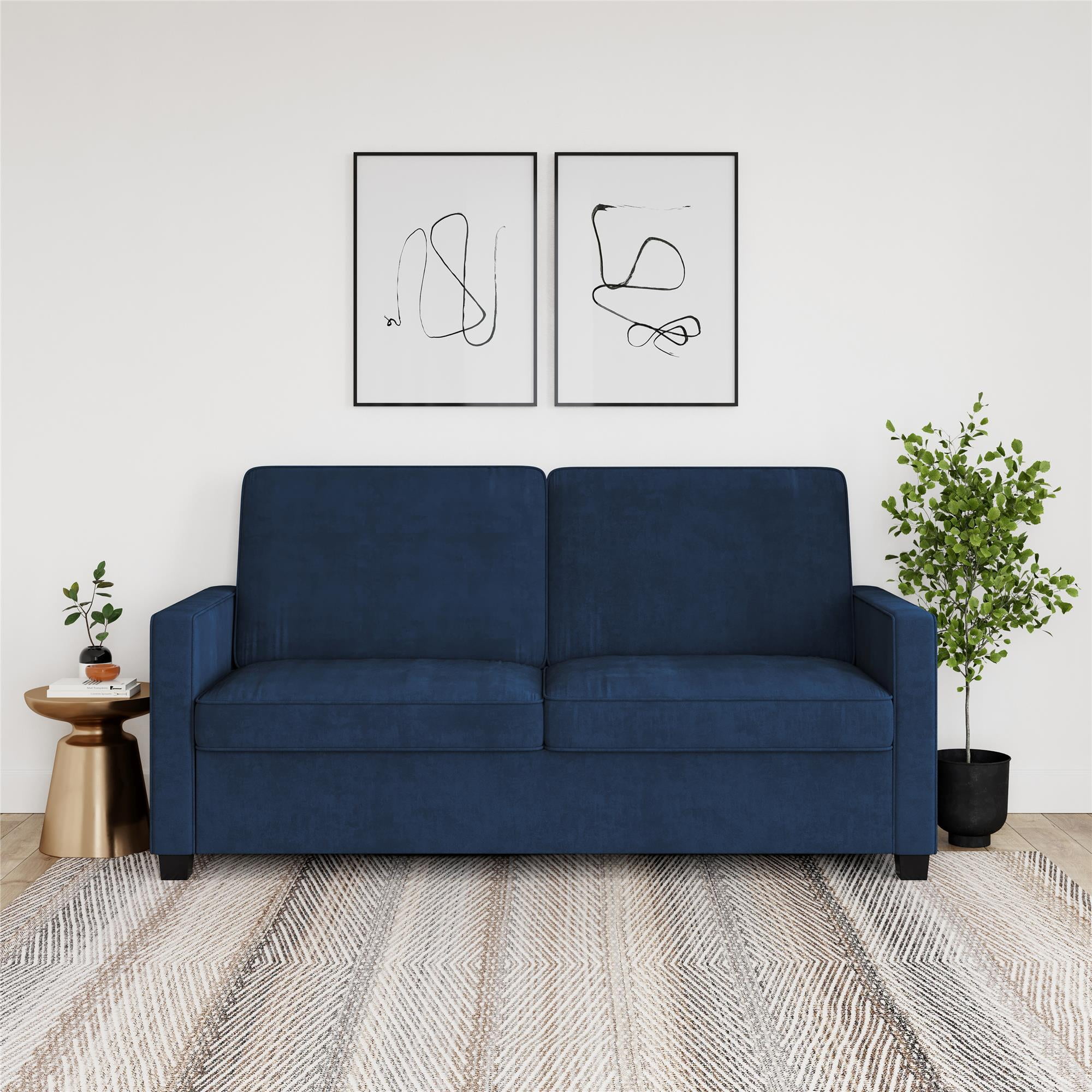 DHP Cooper Sofa Sleeper with Queen Memory Foam Mattress, Gray Velvet -  Walmart.com