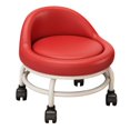 thumbnail image 1 of Reposapiés de sofá con asiento bajo y ruedas multiusos para limpieza y maquillaje rojo, 1 of 9