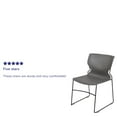 thumbnail image 4 of Flash Furniture HERCULES Series 661 lb. Capacity Gray Full Back Stack Chair with Black Powder Coated Frame, 4 of 14