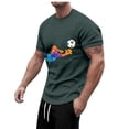 thumbnail image 2 of SXcggal Men's Summer Home Short Sleeved Round Neck Short Sleeved T Shirt Hop Breathable Lightweight Men's T-Shirt, 2 of 5