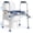 Dark Blue, variant on TRUSTWARMTH Toilet Seat Risers for Seniors, 450lb Raised Toilet Seat with Handles, Adjustable Width and Height, Handicap Elevated Toilet Seat for Elderly, Pregnant, Fit Any Toilet, Light Blue