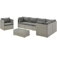 thumbnail image 4 of Modway Repose Outdoor Patio 7 Piece Sectional Set, Multiple Colors, 4 of 9