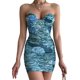 thumbnail image 1 of SAYOO Vestido ajustado para mujer, sin mangas, con estampado de flores, plisado, ajustado, de verano, minivestido de tubo para cóctel SAYOO  moda, 1 of 5
