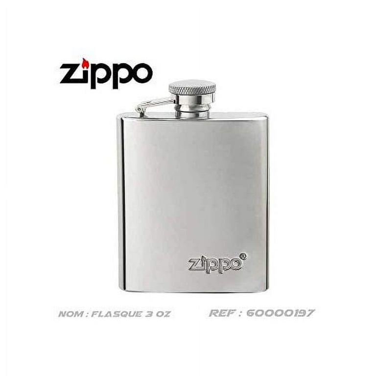 Zippo Premium Small Stainless Steel Flask, 3-Ounce Capacity