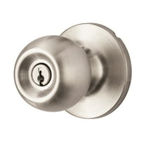 Hyper Tough Keyed Entry Ball Locking Doorknob Stainless Steel Finish