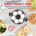 thumbnail image 3 of Rapid Egg Cooker: 6 Egg Capacity Electric Egg Cooker for Hard Boiled Eggs, Poached Eggs, Scrambled Eggs, or Omelets with Auto Shut Off Feature - Black, 3 of 5