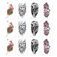 thumbnail image 1 of 12 hojas de tatuajes temporales para mujeres, arte corporal falso, boceto de brazo, pegatinas de tatuaje para niñas y adultos, belleza, 1 of 5