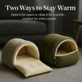 thumbnail image 6 of 2026 Cozy Cat Cave Removable and Washable Winter Closed-Off Cat Bed Upgraded Cat Winter Bed with Soft Plush Cushion Warm Enclosed Sleeping House for Indoor Cats and Small Dogs (Purple, Small), 6 of 8