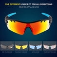 thumbnail image 3 of Cycling Biking Sunglasses with 5 Interchangeable Lenses UV Protection,MTB Road, 3 of 8