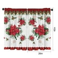 thumbnail image 2 of SUNWISHA 2 Piece Set Christmas Poinsettia Curtain Valances for Kitchen 26 X 36 Inch (Style 4), 2 of 7