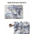 thumbnail image 6 of Blue Floral Living Room Curtains 2 Panel, Spring Botanical Flowers Leaves Vintage Cafe Window Treatment, Extra Long Farmhouse Bedroom Bathroom Kitchen Curtains Drapes 104"x72", 6 of 6