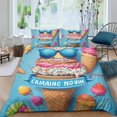 thumbnail image 1 of 3D Ice Cream Printed Comforter Cover Set Children Adult Unique Design Bedding Set Bedroom Decor,Queen (90"x90"), 1 of 5