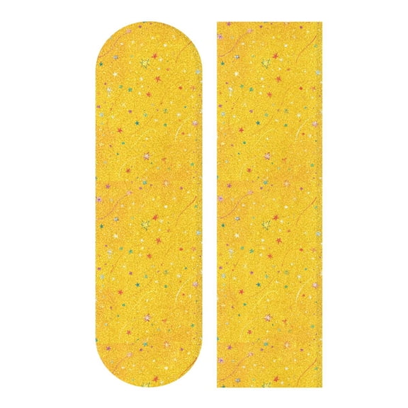 33"x9" Skateboard Grip Tape Protector Sheets Nonslip Protection Griptape Sheet for Outdoor Sports Confetti and Stars Scattered