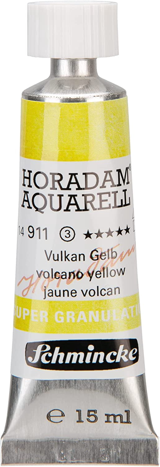 Schmincke Horadam Aquarell Artist Watercolor - Volcano Yellow, Supergranulation, 15 ml, Tube