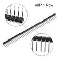 thumbnail image 4 of Unique Bargains Right Angle Header Pin 40P 1 Row 2.54mm Pitch Silver Tone Pin for PCB 15 Pack, 4 of 4