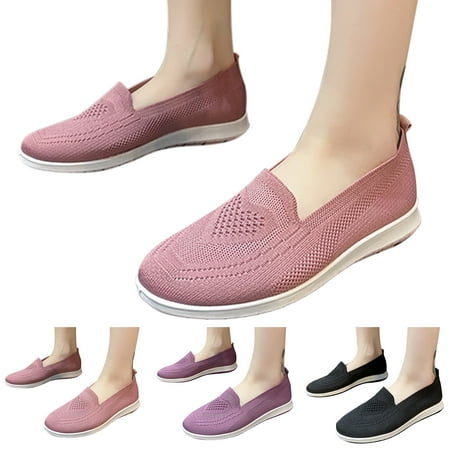 eczipvz Casual Shoes for Women Women s Flats Shoes Leisure Shoes Slip On Work Shoes Comfort Walking Shoes Pink