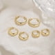 thumbnail image 5 of Aretes Aros Dorados con Baño de Oro 14K Hipoalergénicos para Mujer, 5 of 6