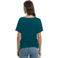 thumbnail image 2 of Womens Short Sleeve Boat Neck Side Shirring Dolman Drape Top, 2 of 6