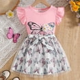 thumbnail image 2 of 2Pcs Summer Outfits Set for Toddlers - Girls Flower Short Sleeve T-Shirt + Pants Summer 2Pcs Gift Outfits Set Girls' Clothing Set Girls Summer Set 1-4 Years,2-3 Years, 2 of 8