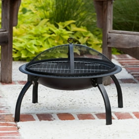 Mainstays 28 Fire Pit With Pvc Cover And Spark Guard Walmart Com
