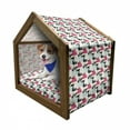 thumbnail image 1 of Geometric Pet House, Squares Circles and Triangles in Colorful Design with Scribble Lines on White, Outdoor & Indoor Portable Dog Kennel with Pillow and Cover, 5 Sizes, Multicolor, by Ambesonne, 1 of 5