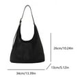 thumbnail image 2 of Women Suede Shoulder Bag Stylish Crossbody Bag Fashion Tote Bag Fashion Bag (Black), 2 of 10