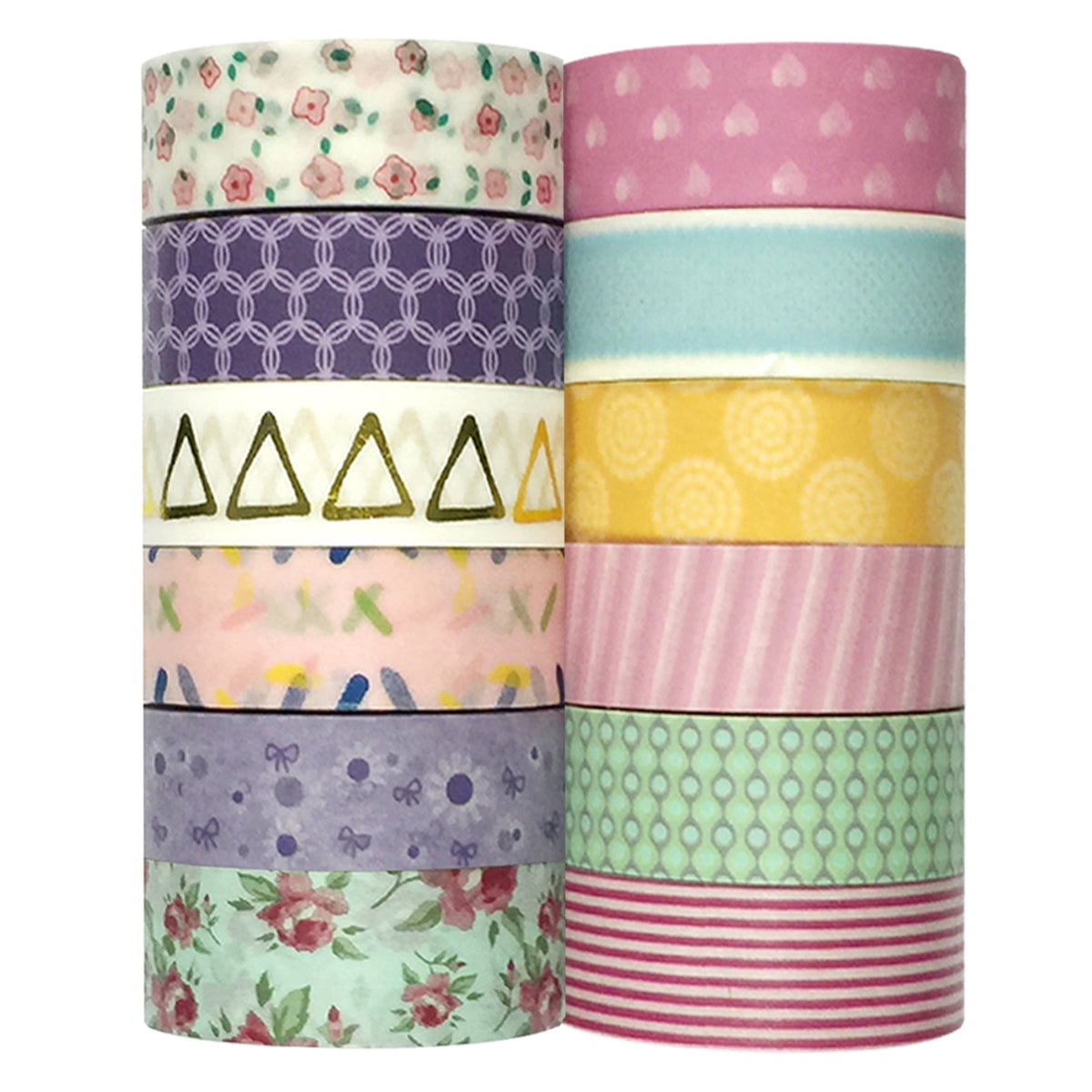 Wrapables Washi Tapes Decorative Masking Tapes, Set of 12, ADSET18