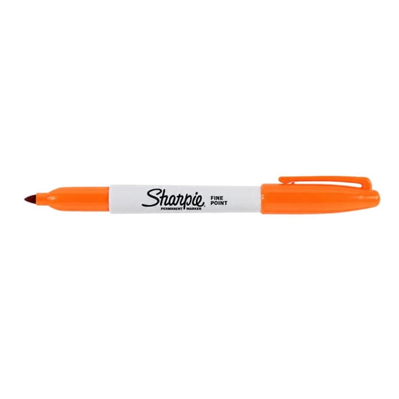 Sharpie Permanent Marker Fine Point Orange, 1 Count
