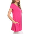 thumbnail image 3 of Women's Casual Short Sleeve Tunic Top With Pockets, 3 of 6