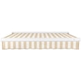 thumbnail image 3 of Awntech 12' x 10' Full Cassette Manual Patio Retractable Awning, Linen/White Stripe, 3 of 7