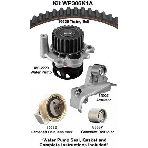 Dayco WP306K1A - Engine Timing Belt Kit with Water Pump Fits select: 2001-2005 VOLKSWAGEN PASSAT, 2001-2006 AUDI A4