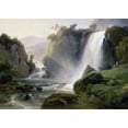thumbnail image 2 of Redmond, Jean Charles Joseph 24x18 White Modern Wood Framed Museum Art Print Titled - Tivoli Waterfall, 2 of 4