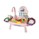 thumbnail image 3 of Jugar fregadero de juguete cocina fregadero de juguete casa con accesorios de cocina de grifo, para niños para niños niños de 3 a 5 años Rosa, 3 of 9