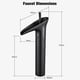 thumbnail image 4 of Black Bathroom Faucet, Waterfall Bathroom Faucet Retro Black Single Lever Basin Mixer Tap Bathroom Faucet, Brass Countertop High Basin Hand Wash Basin, 4 of 4