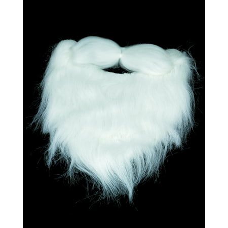 Adults Mens White Beard Facial Hair Costume Accessory